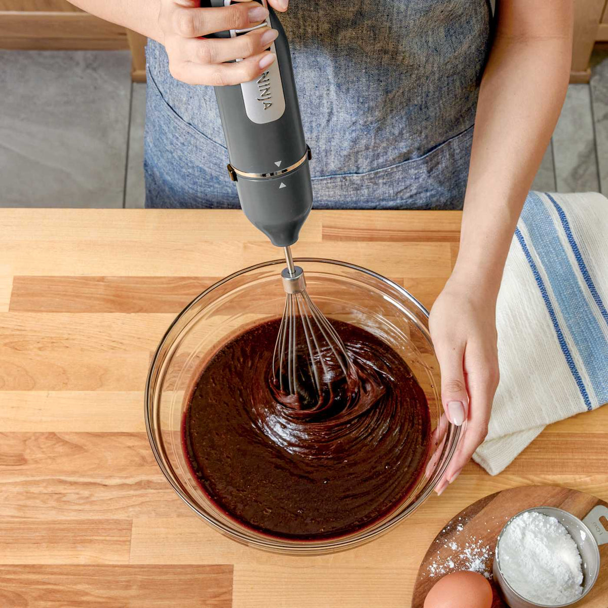 Ninja® Power Duo Immersion Blender with Whisk (Dark Gray)