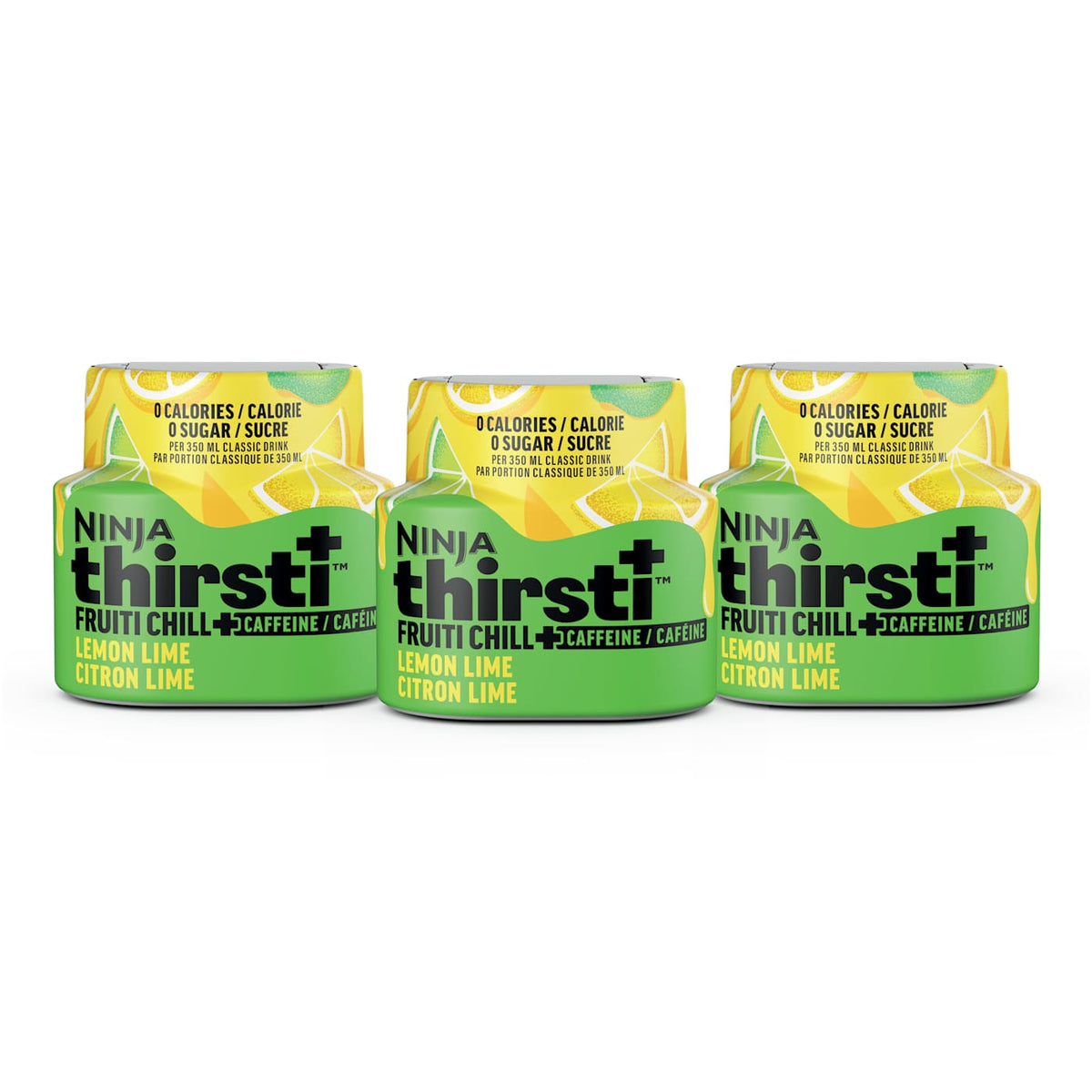Ninja Thirsti™ FRUITI CHILL + CAFFEINE Lemon Lime Flavored Water Drops, 3 pack, WCFLMLAMC