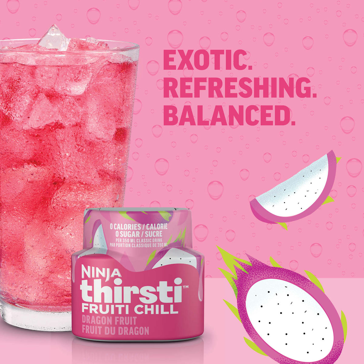 Ninja Thirsti™ FRUITI CHILL Dragon Fruit Flavored Water Drops