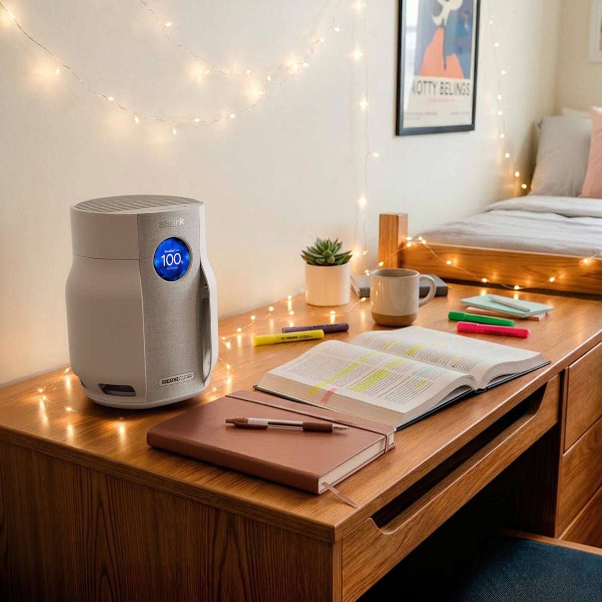 Shark BreatheClear™ Compact Pro Air Purifier with NeverChange™, Dove