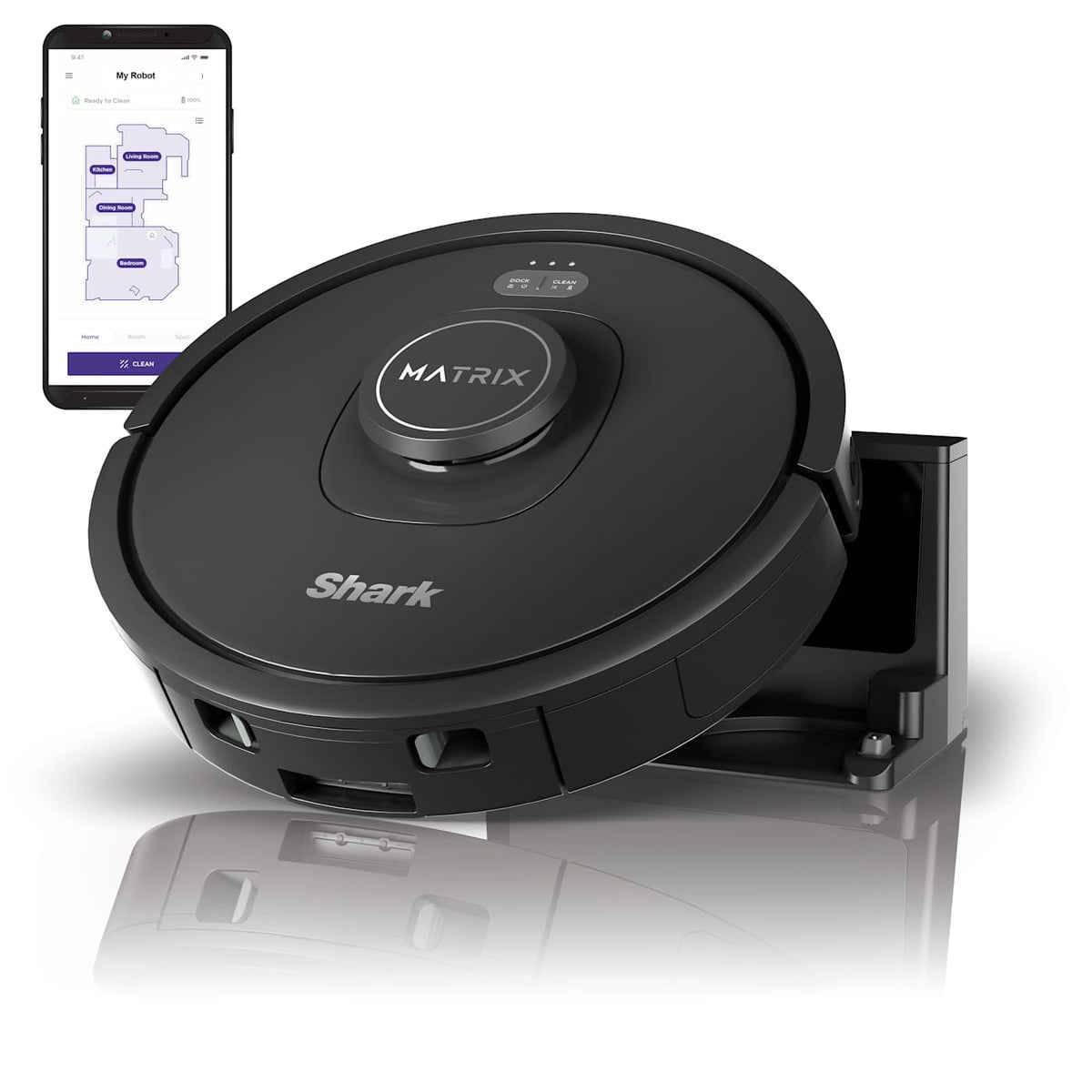 Shark Matrix™ Robot Vacuum for Carpets and Hardfloors with Self-Cleaning Brushroll and Precision Mapping