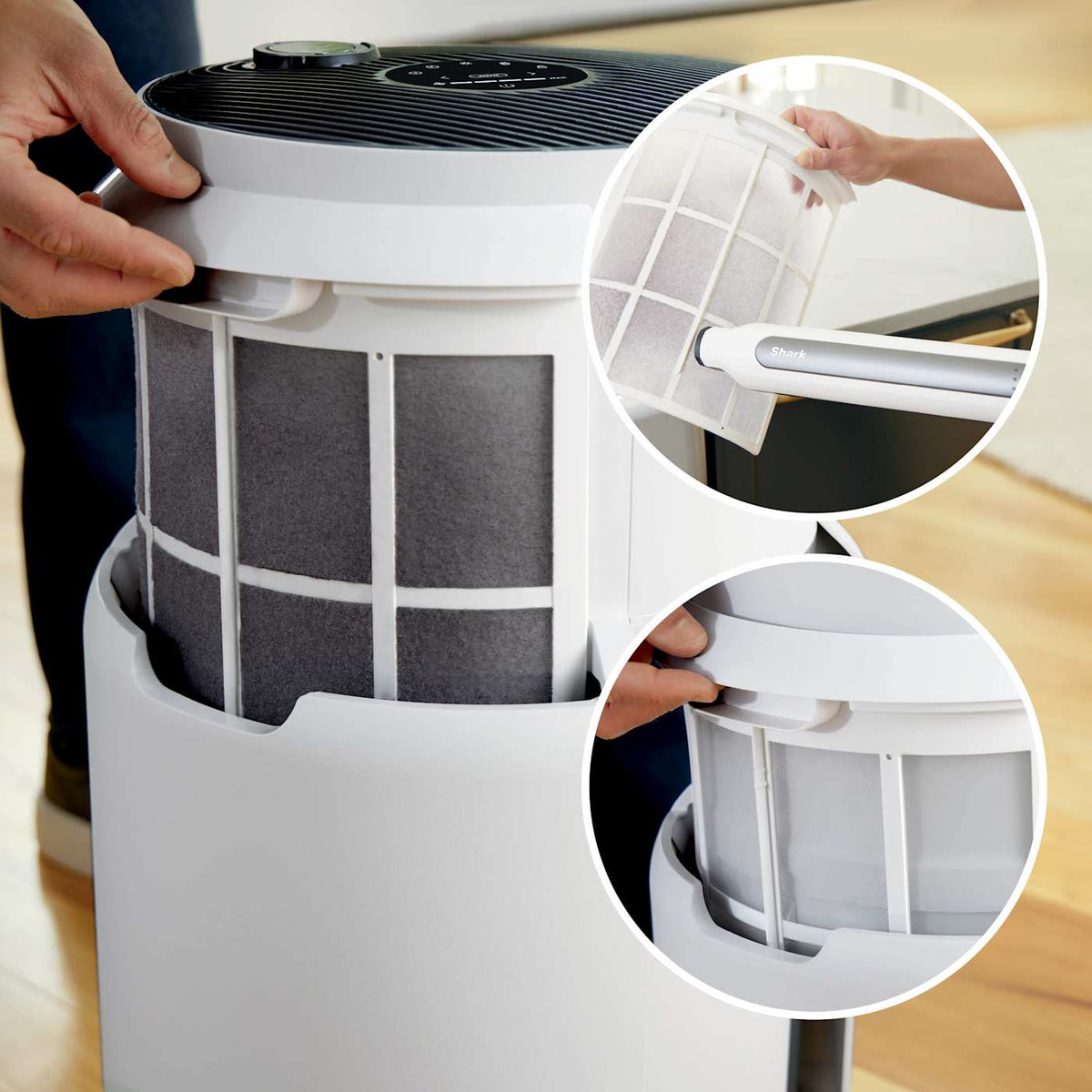 Shark NeverChange™ Air Purifier MAX and NeverChange™ Air Purifier Compact Pro Bundle